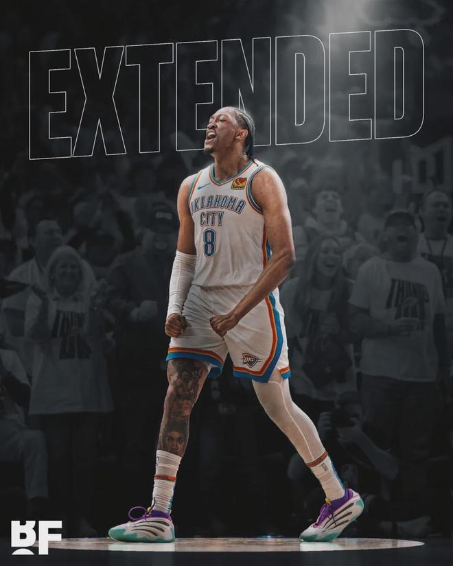 雷霆二当家杰伦-威廉姆斯复出迎战76人 球队战绩